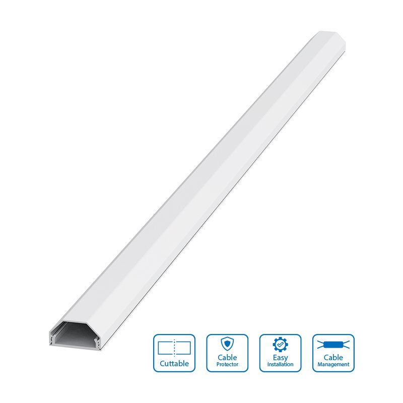 LogiLink goulotte de câbles, aluminium, blanc, 1100 mm