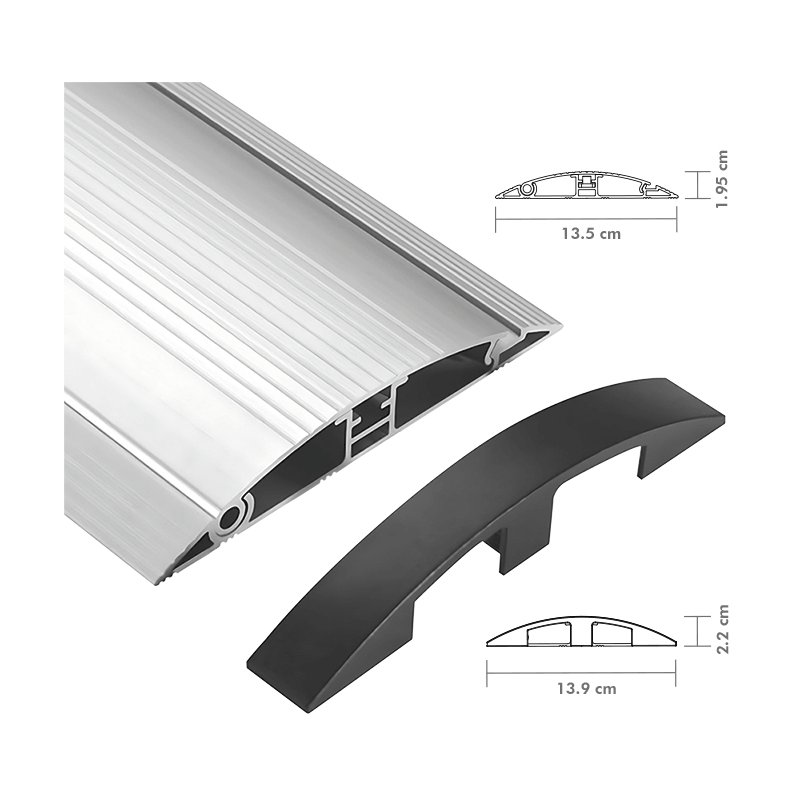 LogiLink goulotte de câbles, aluminium & ABS, 754 mm, argent