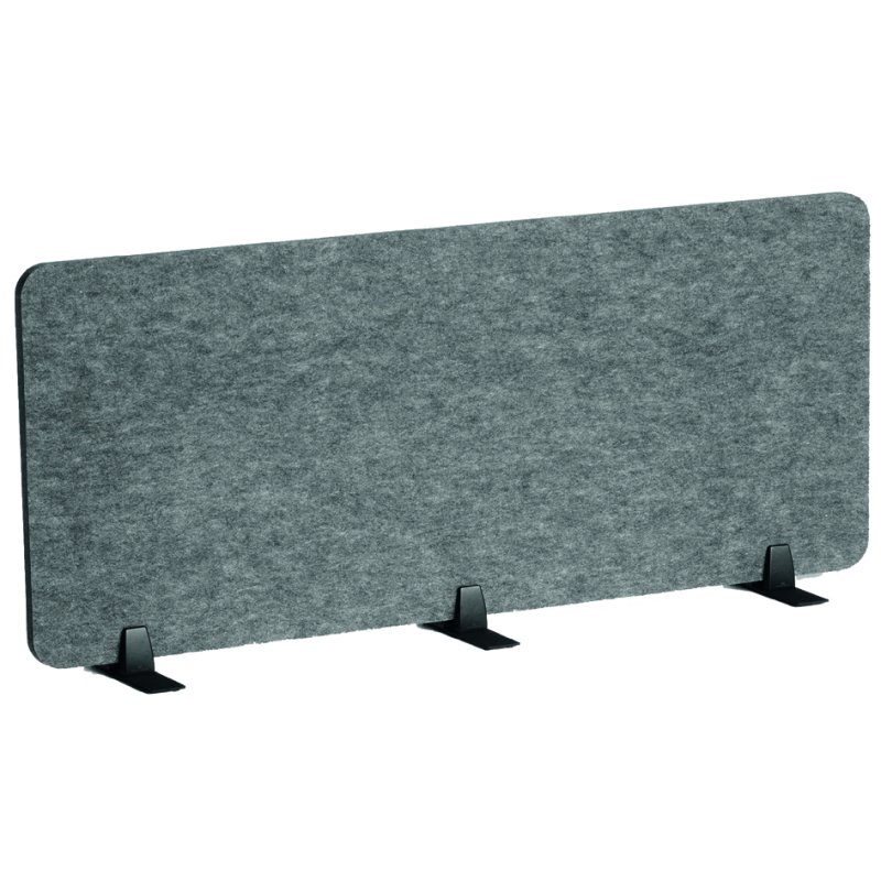 DURABLE Écran de bureau EFFEC, 1200×500 mm, feutre, gris