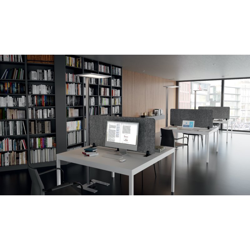 DURABLE Écran de bureau EFFEC, 1200×500 mm, feutre, gris