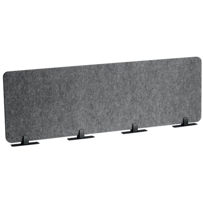 DURABLE Cloison de bureau EFFEC, 1600×500 mm, feutre, gris