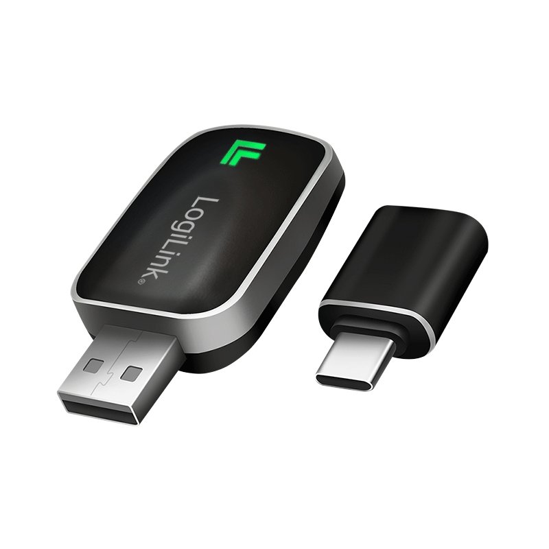 LogiLink Adaptateur BT sans fil pour auto, CarPlay/Android Auto sans fil, BT 5.0