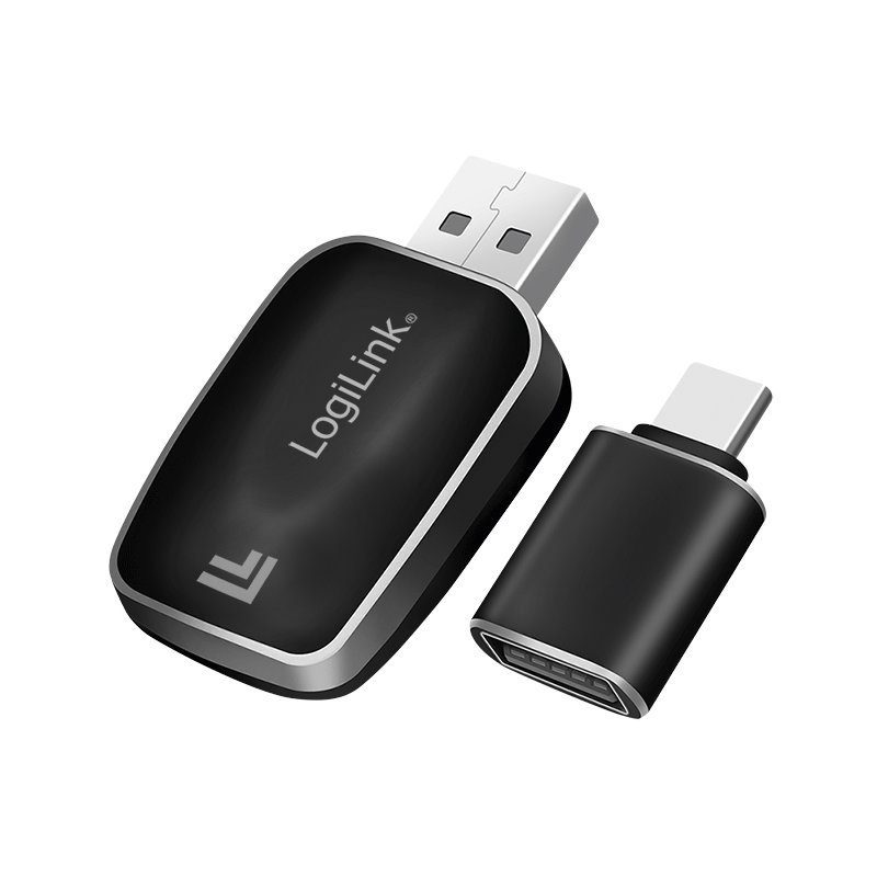 LogiLink Adaptateur BT sans fil pour auto, CarPlay/Android Auto sans fil, BT 5.0