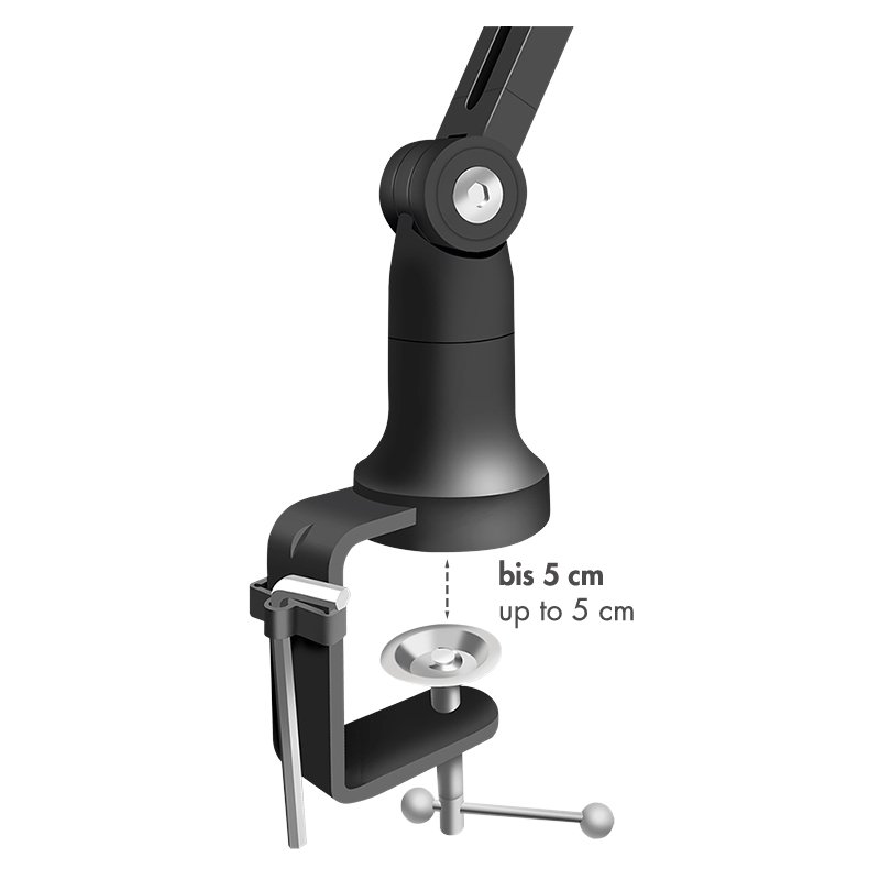 LogiLink microphone arm, 840 mm, aluminium, black