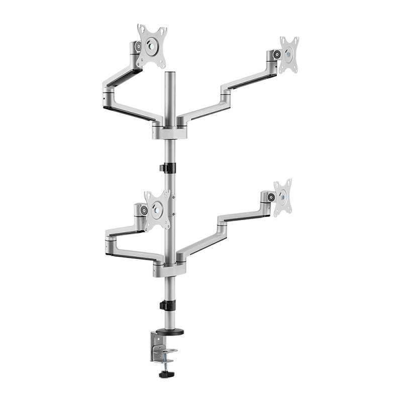 LogiLink quad monitor arm BP0211, with clamp, 17-32 inch, silver