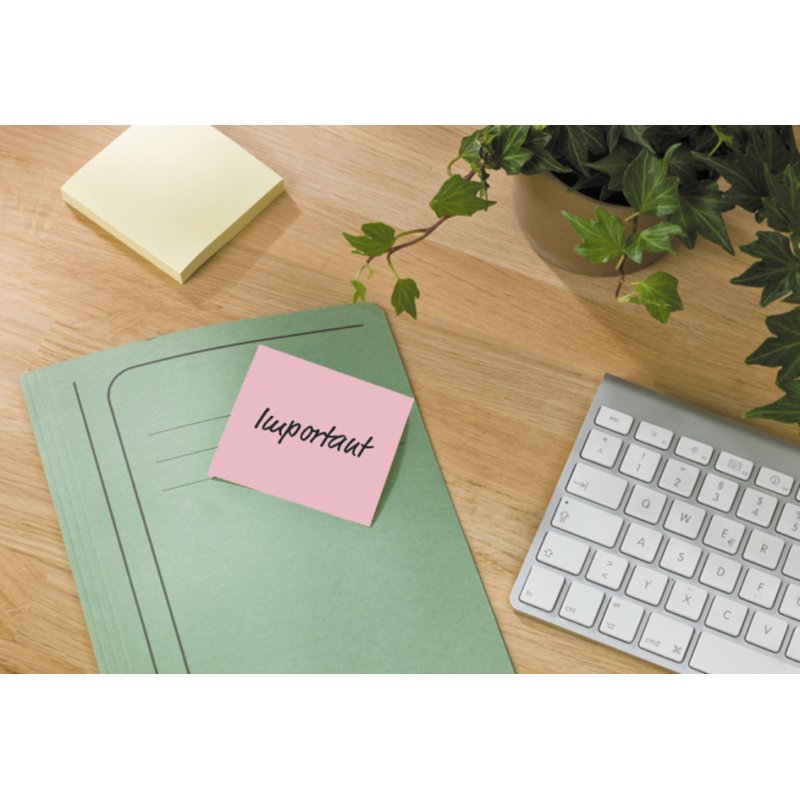 Post-it Notes repositionnables Recycling Z-notes, 76×76 mm, couleurs pastels, 16 blocs