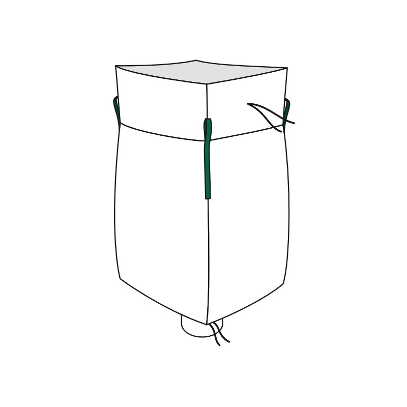 dm-folien Grand Sac avec tablier et sortie, 900×900 mm, blanc, 1000 kg