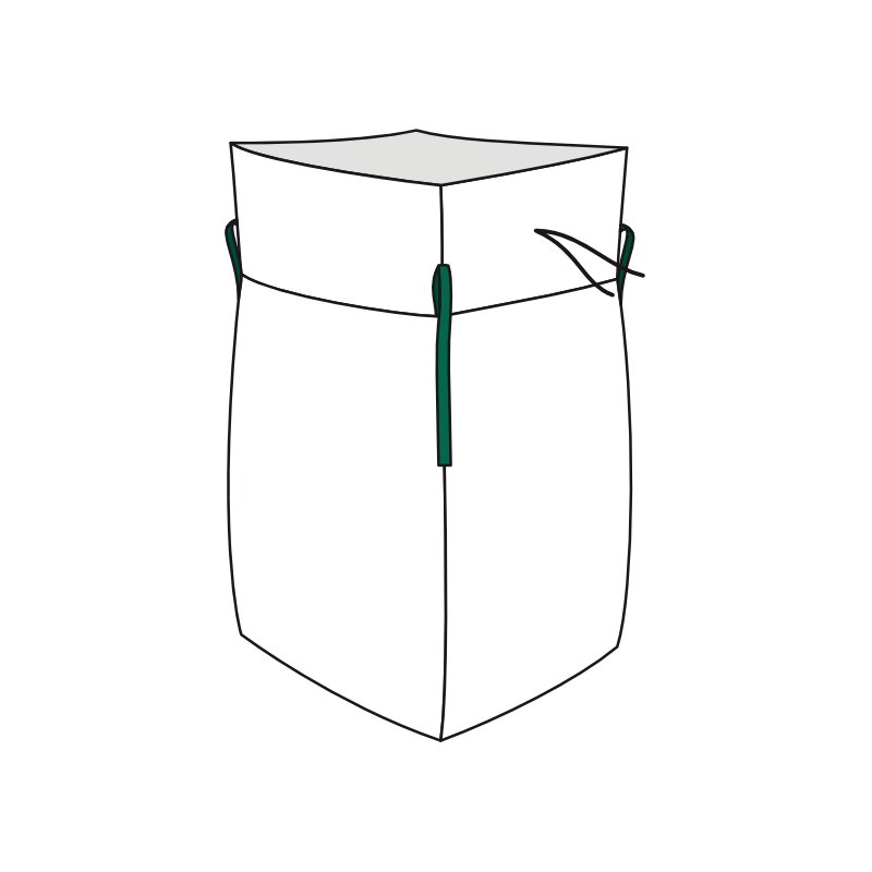 dm-folien Grand Sac avec tablier et sortie, 900×900 mm, blanc, 1000 kg