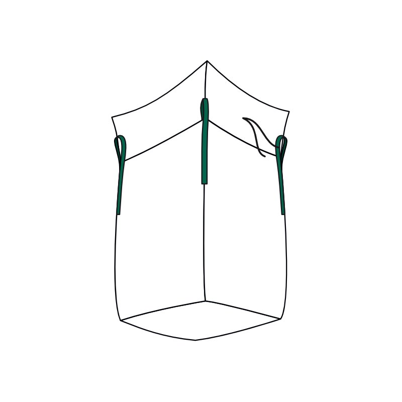 dm-folien Grand Sac avec tablier et sortie, 900×900 mm, blanc, 1000 kg