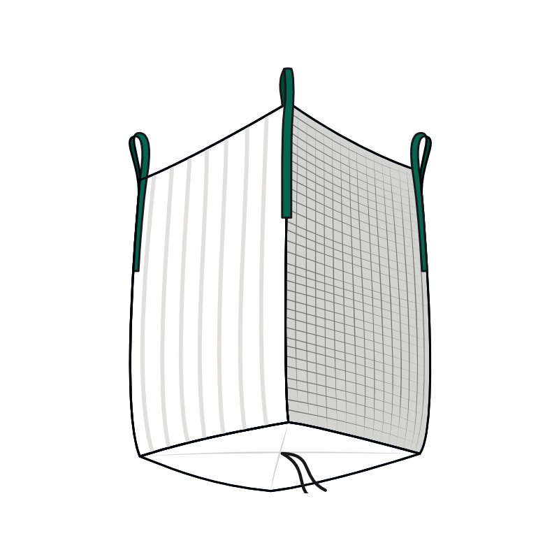 dm-folien BIG BAG-Ho, black, 1000×1000×1200 mm, load capacity 1000 kg