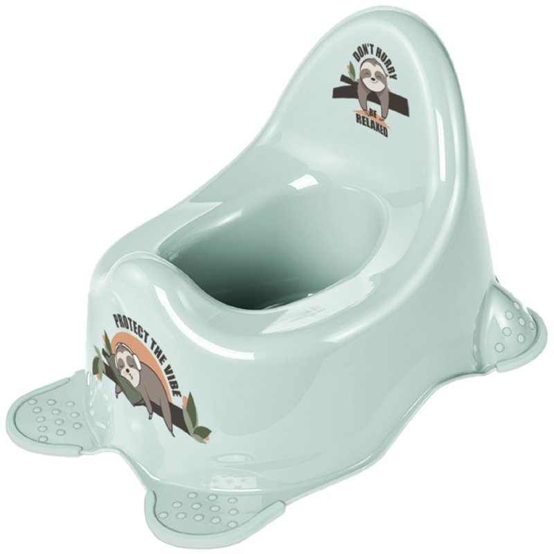 keeeper Adam Lazy Lu baby potty, sloth motif, soft green, 38×27×23.5 cm