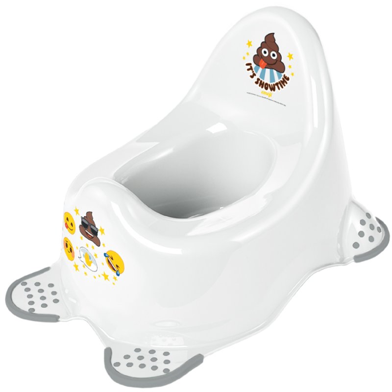 keeeper Adam Emoji S baby potty, white, with print, rubber feet