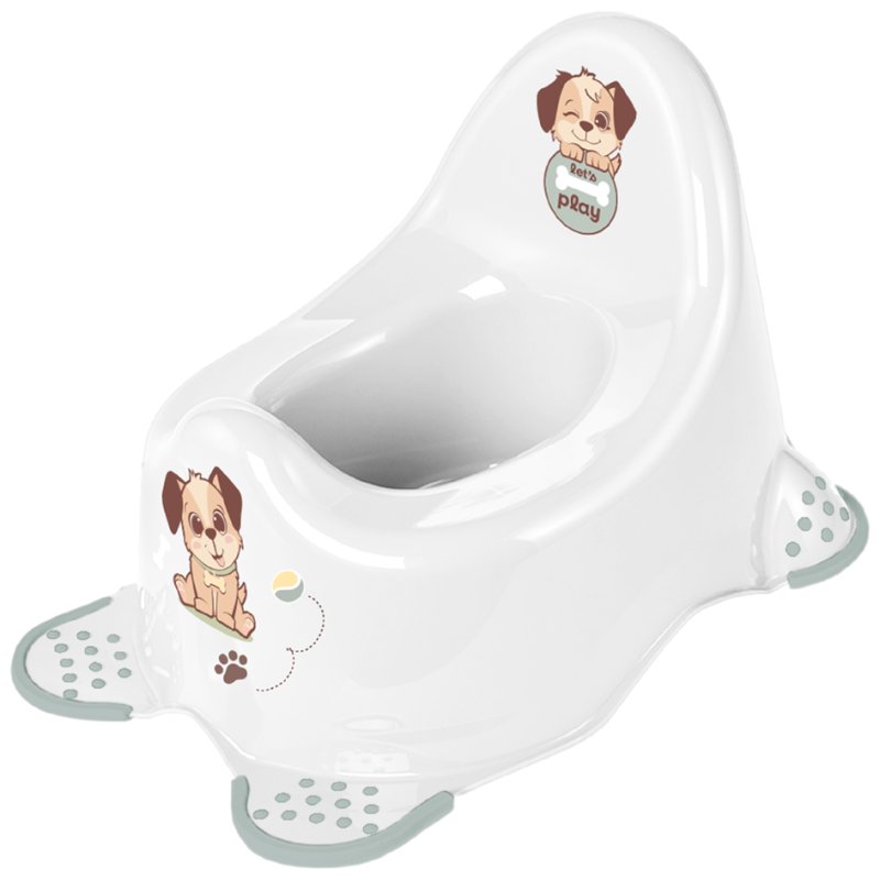 keeeper poubelle enfant Adam Dogs, blanc, avec pieds antidérapants, matière PP