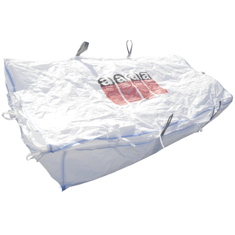 dm-folien big bag panel bag, white, asbestos disposal, 2600×1250×300 mm, 1500 kg load capacity