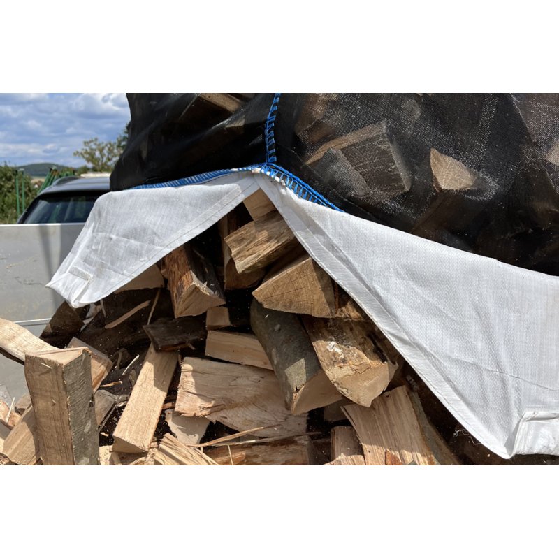 dm-folien Grand Sac PREMIUM bois, 1.000×1.000 mm, noir, 1.000 kg capacité de charge