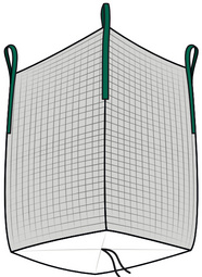 dm-folien Big Bag Premium hout, 1000×1000×1600 mm, zwart, draagkracht 1000 kg