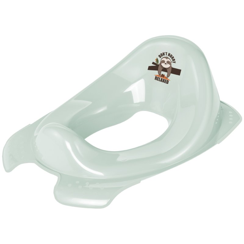 keeeper Ewa Lazy Lui children's toilet seat, soft green, with splash guard