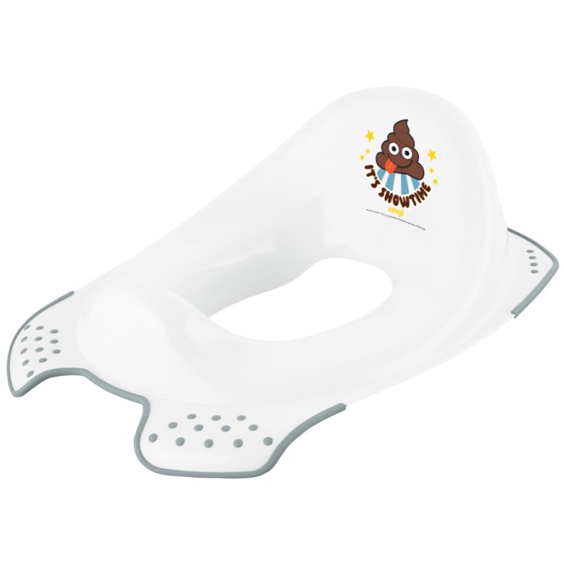 keeeper children's toilet seat Ewa Emoji, white, with splash guard, 30×40×15 cm