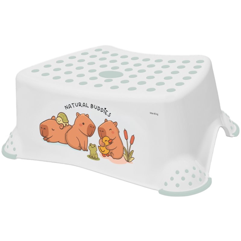 keeeper Tomek Cute step stool, white, 80 kg load capacity, 40.5×27.5×14 cm