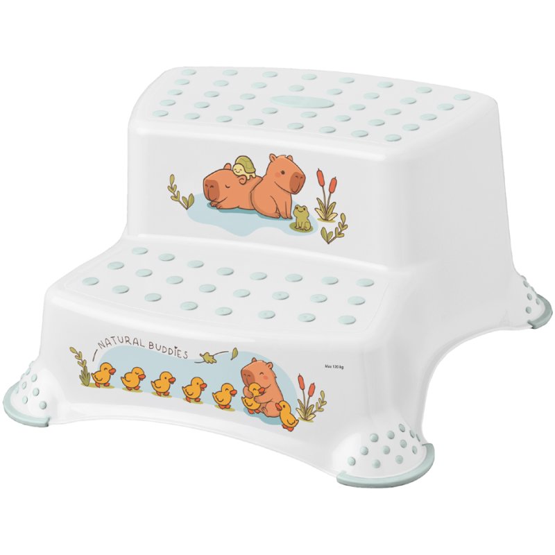 keeeper Igor Cute step stool, 2-step, white, 120 kg load capacity