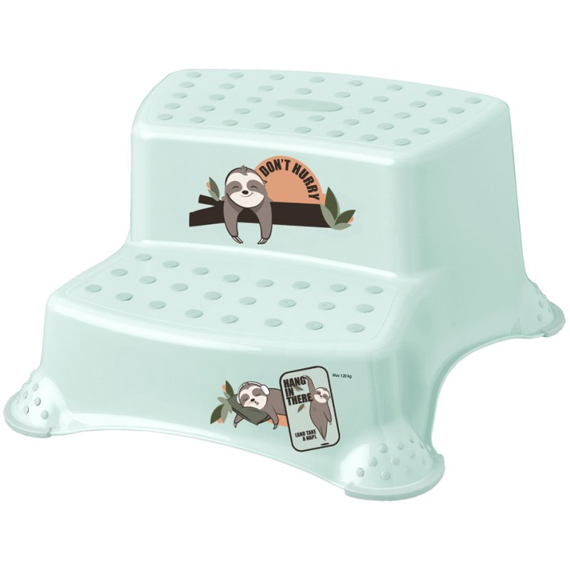 keeeper Igor Lazy Lu step stool, 2-step, soft green, 120 kg load capacity