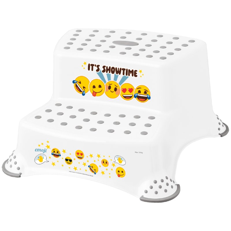 keeeper Igor Emoji S step stool, 2-step, white, 120 kg load capacity