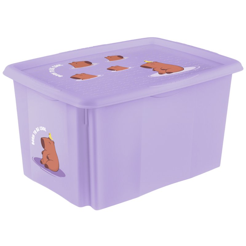 keeeper boîte de rangement Karolina Capybara, 45 litres, soft purple, 40×55×30 cm