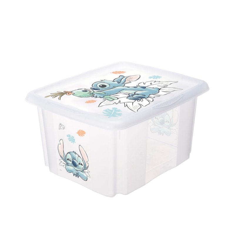 keeeper storage box Karolina Stitch, 24 litres, transparent, PP