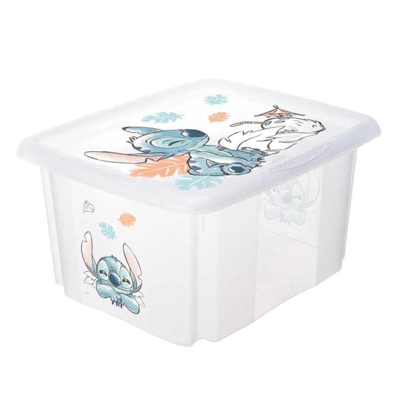 keeeper storage box Karolina Stitch, 24 litres, transparent, PP