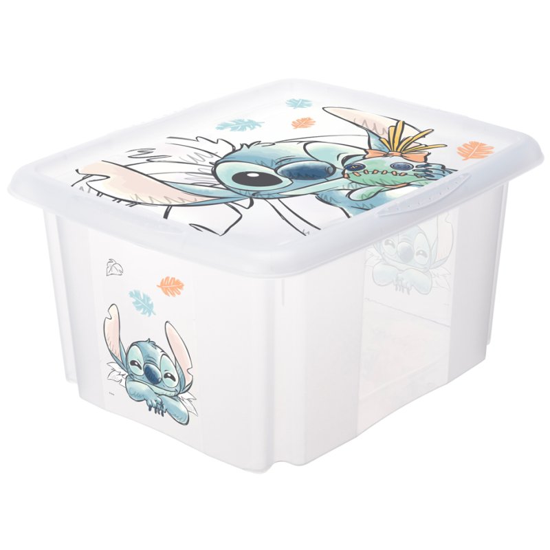 keeeper storage box Karolina Stitch, 24 litres, transparent, PP