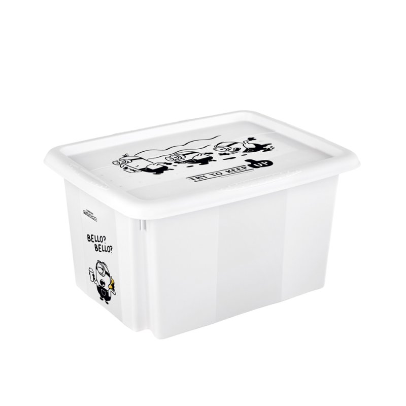 keeeper boîte de rangement Karolina Minions, 30 litres, blanc, 35×45×27 cm