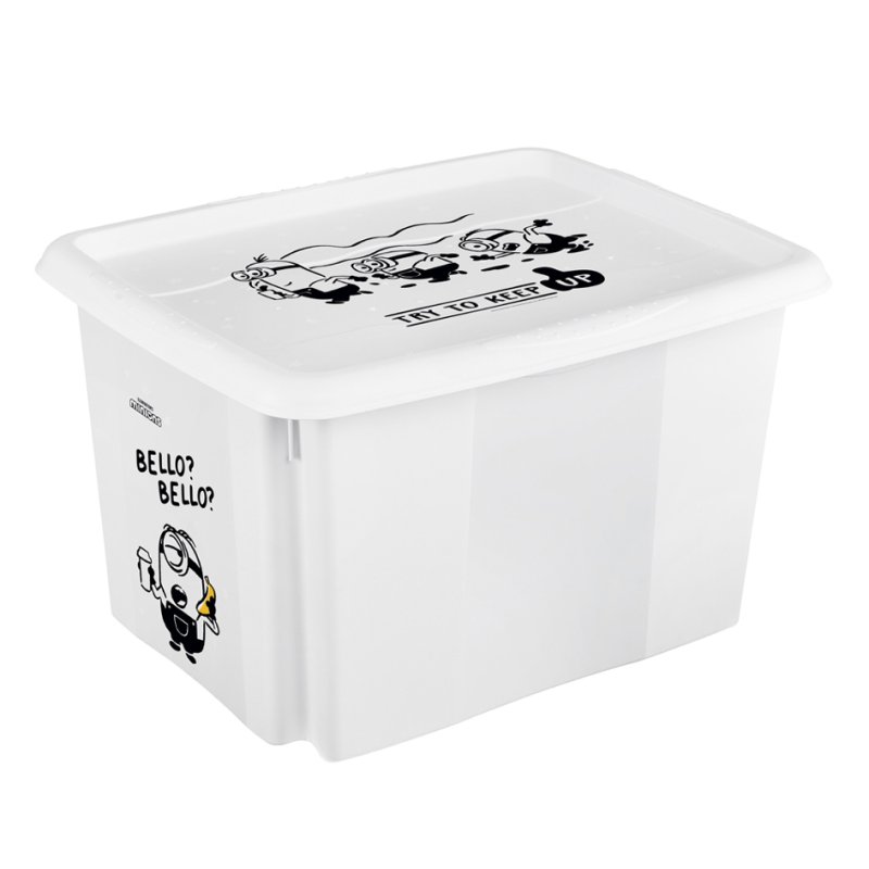 keeeper boîte de rangement Karolina Minions, 30 litres, blanc, 35×45×27 cm