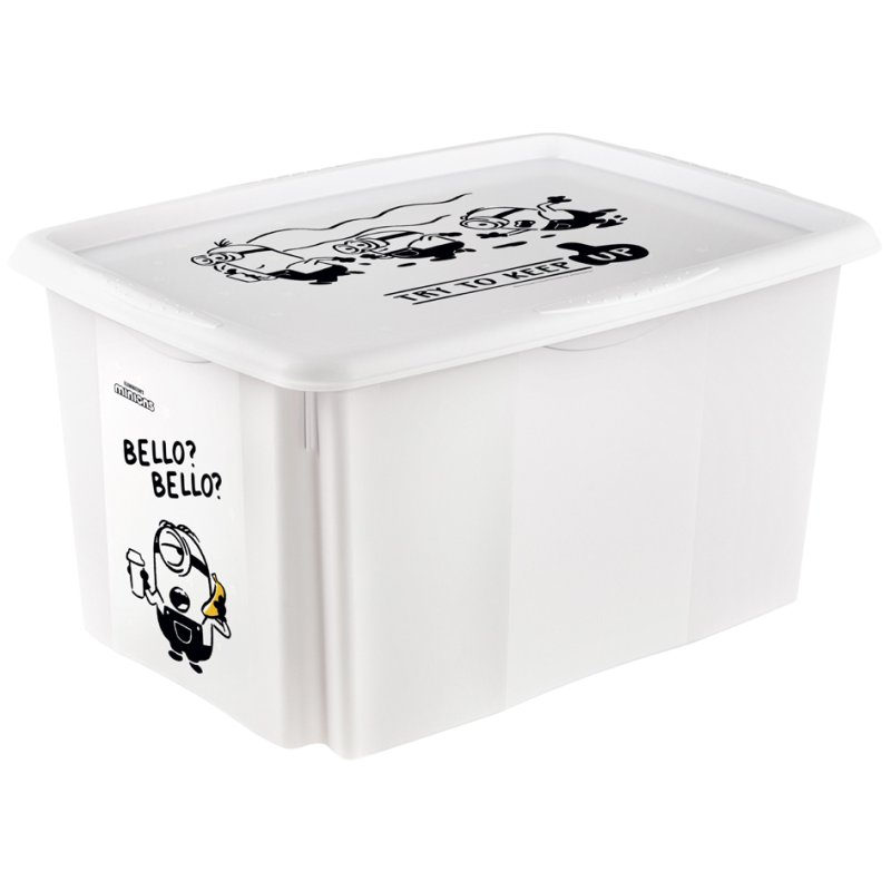 keeeper boîte de rangement Karolina Minions, 30 litres, blanc, 35×45×27 cm