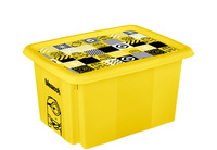 keeeper Karolina Minions Mosaic opbergbox, 24 liter, geel, 355×425×225 mm