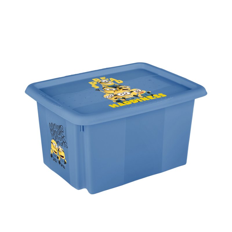 keeeper boîte de rangement Karolina Minions Happiness, 15 L, bleu clair, 380×295×205 mm