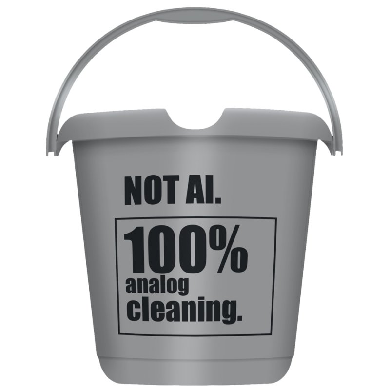 keeeper seau de nettoyage Ilvie 'Not AI', nordic-grey, 10 litres, PP