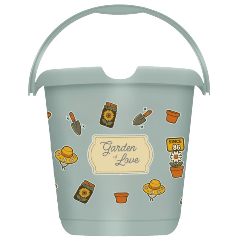 keeeper seau de nettoyage Ilvie 'Not AI', nordic-grey, 10 litres, PP
