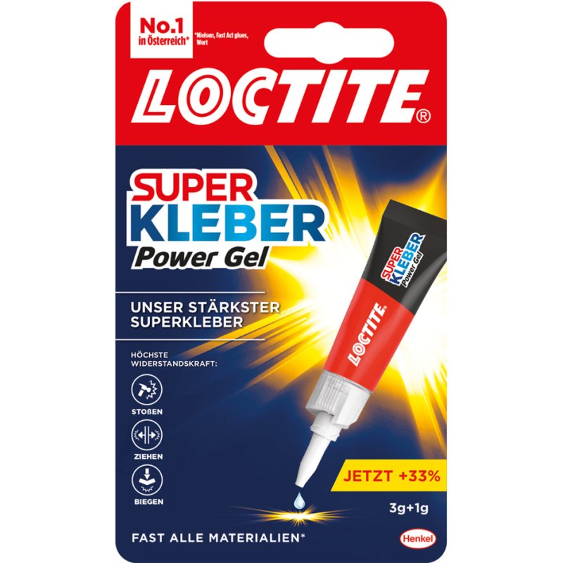 LOCTITE SuperGlu gel, transparant, druppelvrij, 4 g