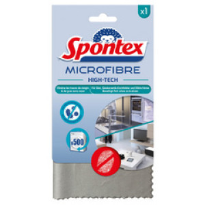 Spontex microvezeldoek High-Tech, grijs, glas en keramiek
