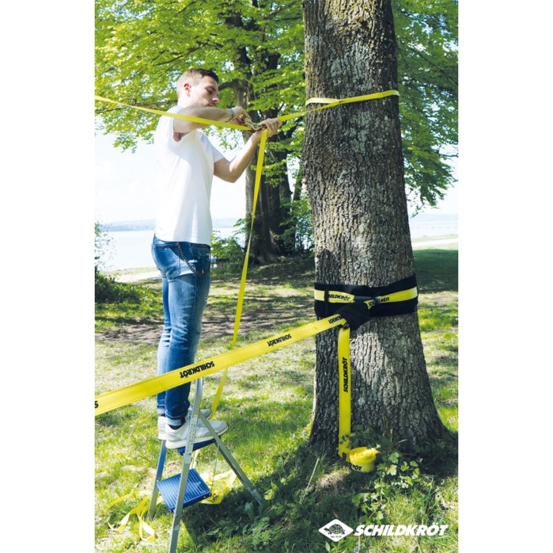 SCHILDKRÖT slackline, 15 m, yellow, 50 mm wide