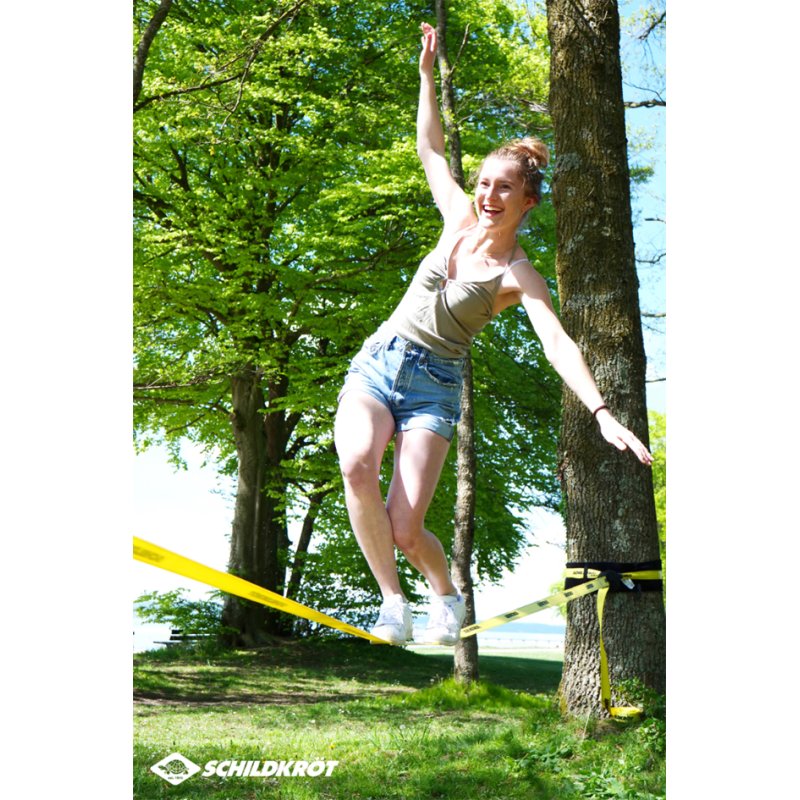 SCHILDKRÖT slackline, 15 m, yellow, 50 mm wide