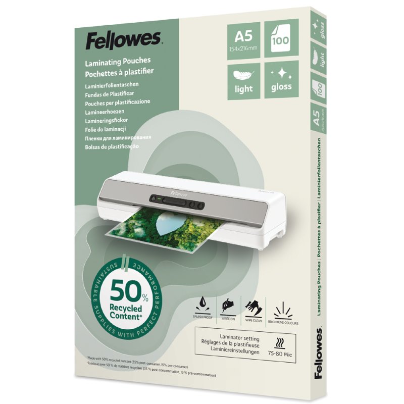 Fellowes lamineerhoes A3, glanzend, 160 mic, 100 stuks