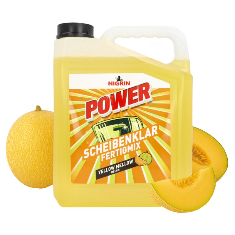 NIGRIN POWER windscreen washer antifreeze, ready to use down to -18°C, melon scent, 5 litres