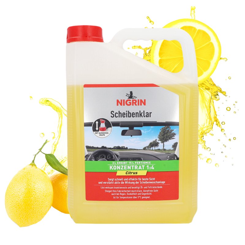 NIGRIN Scheibenklar windscreen fluid, concentrate -52°C, citrus scent