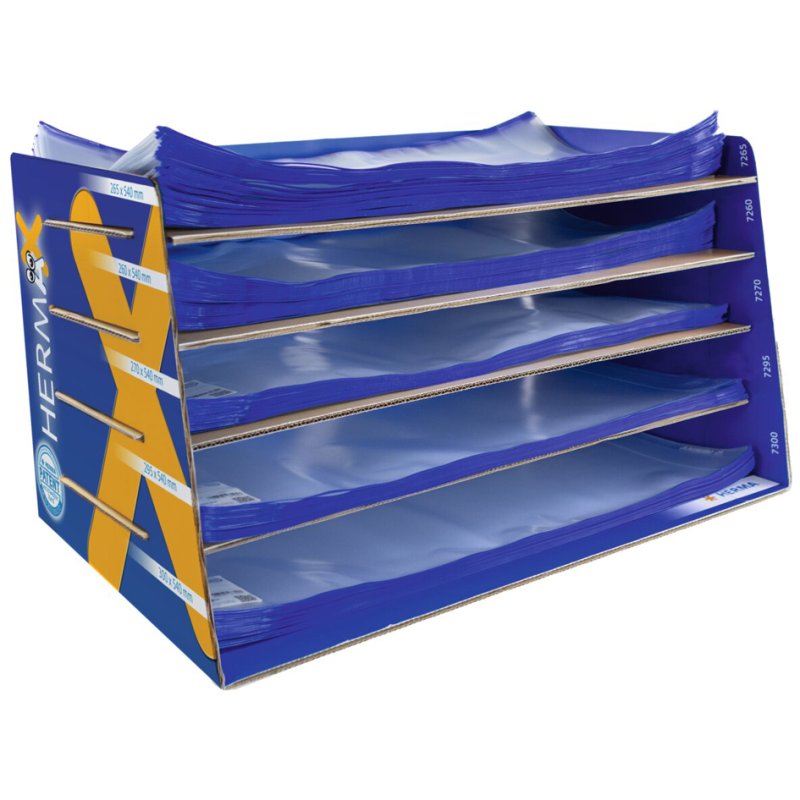 HERMA book cover HE display, PP with blue edge, 160 pieces