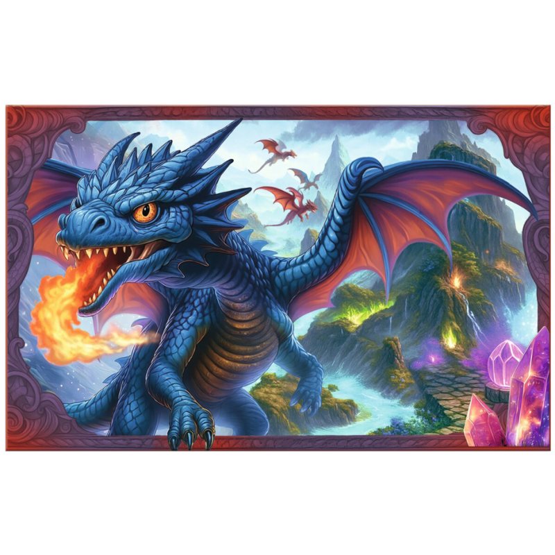 HERMA writing pad DRAGON, soft-touch surface, printed on both sides, 550 x 350 mm