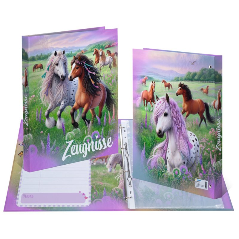 HERMA certificate folder 'Cats', 4-ring mechanism, cardboard, including 10 sleeves