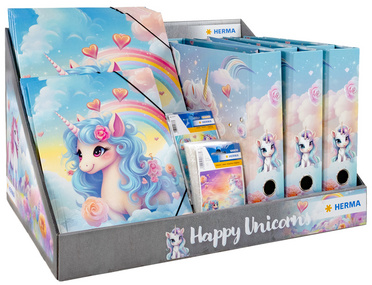 HERMA motif series Happy Unicorns, counter display, 571×377×358 mm
