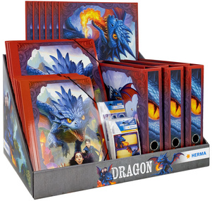 HERMA motif series Dragon counter display, complete set, 77 pieces