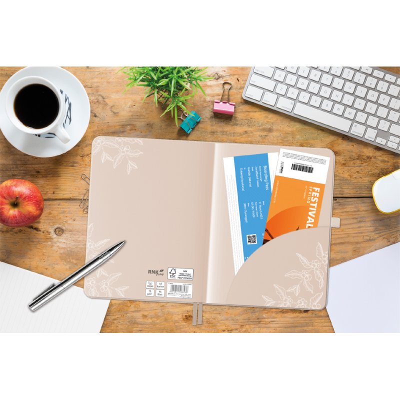 RNK Verlag carnet Vegan Apple, A5, rose pastel, 96 feuilles